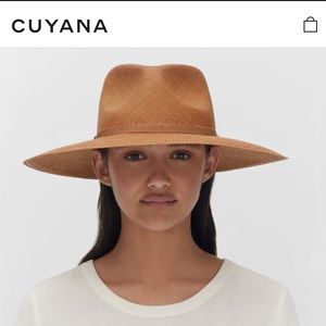 NWOT Cuyana Wide-Brim Panama Hat in Honey